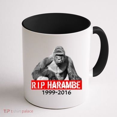 RIP Harambe Gorilla Cincinnati Zoo Coffee Mug back