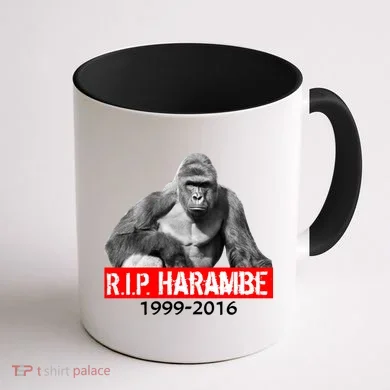RIP Harambe Gorilla Cincinnati Zoo Coffee Mug back