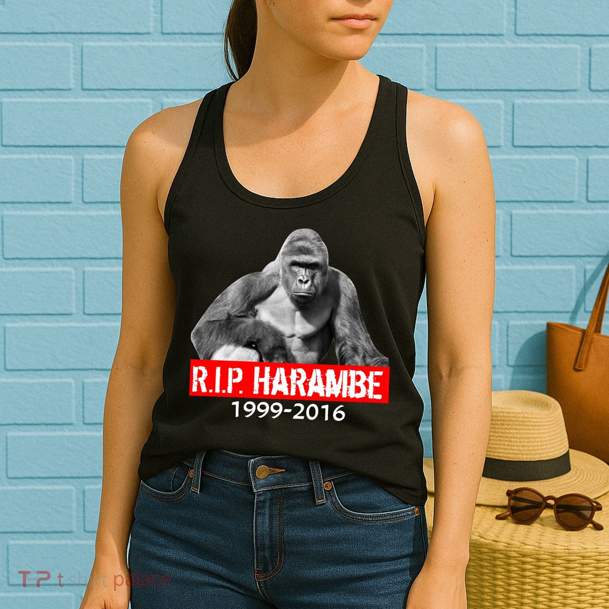 RIP Harambe Gorilla Cincinnati Zoo Women's Tank Top
