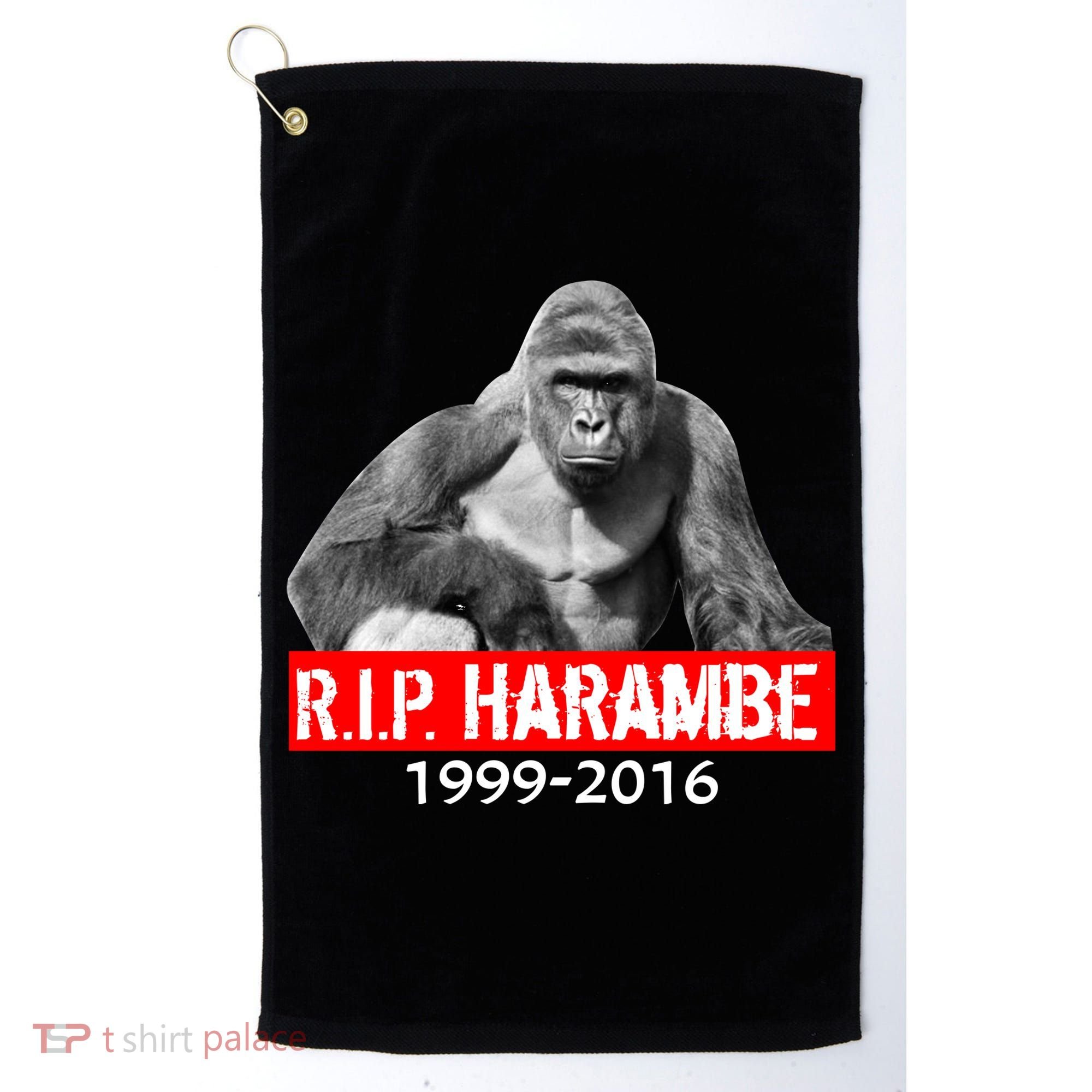 RIP Harambe Gorilla Cincinnati Zoo Golf Towel