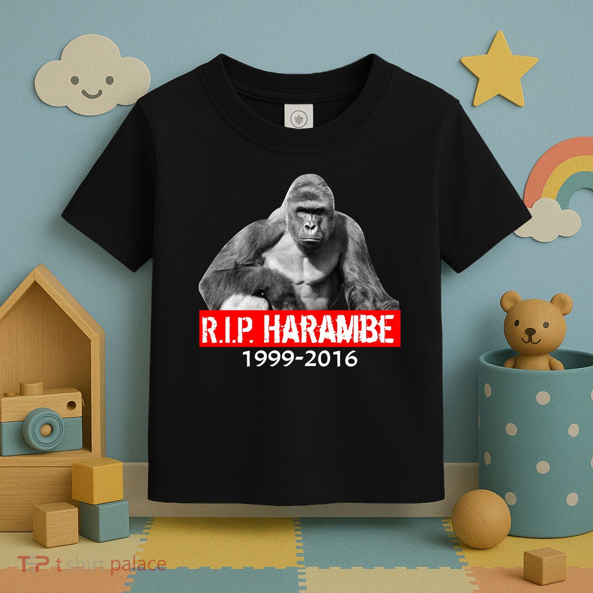 RIP Harambe Gorilla Cincinnati Zoo Toddler T-Shirt