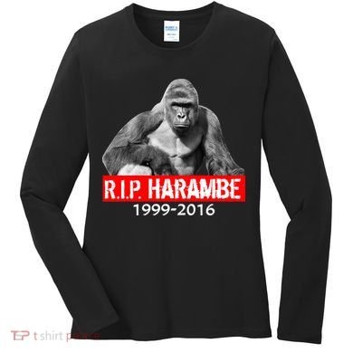 RIP Harambe Gorilla Cincinnati Zoo Women's Long Sleeve Shirt