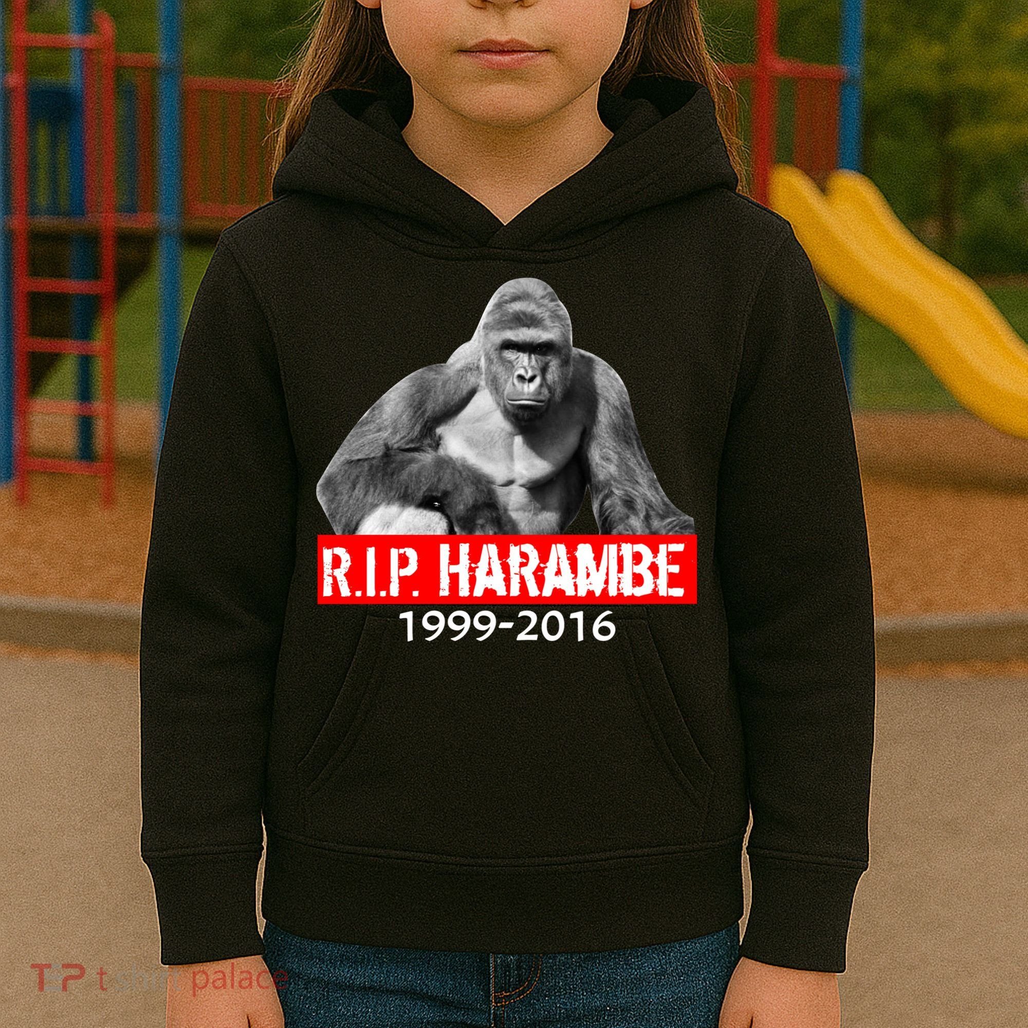 RIP Harambe Gorilla Cincinnati Zoo Kids Hoodie