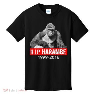 RIP Harambe Gorilla Cincinnati Zoo Kids T-Shirt