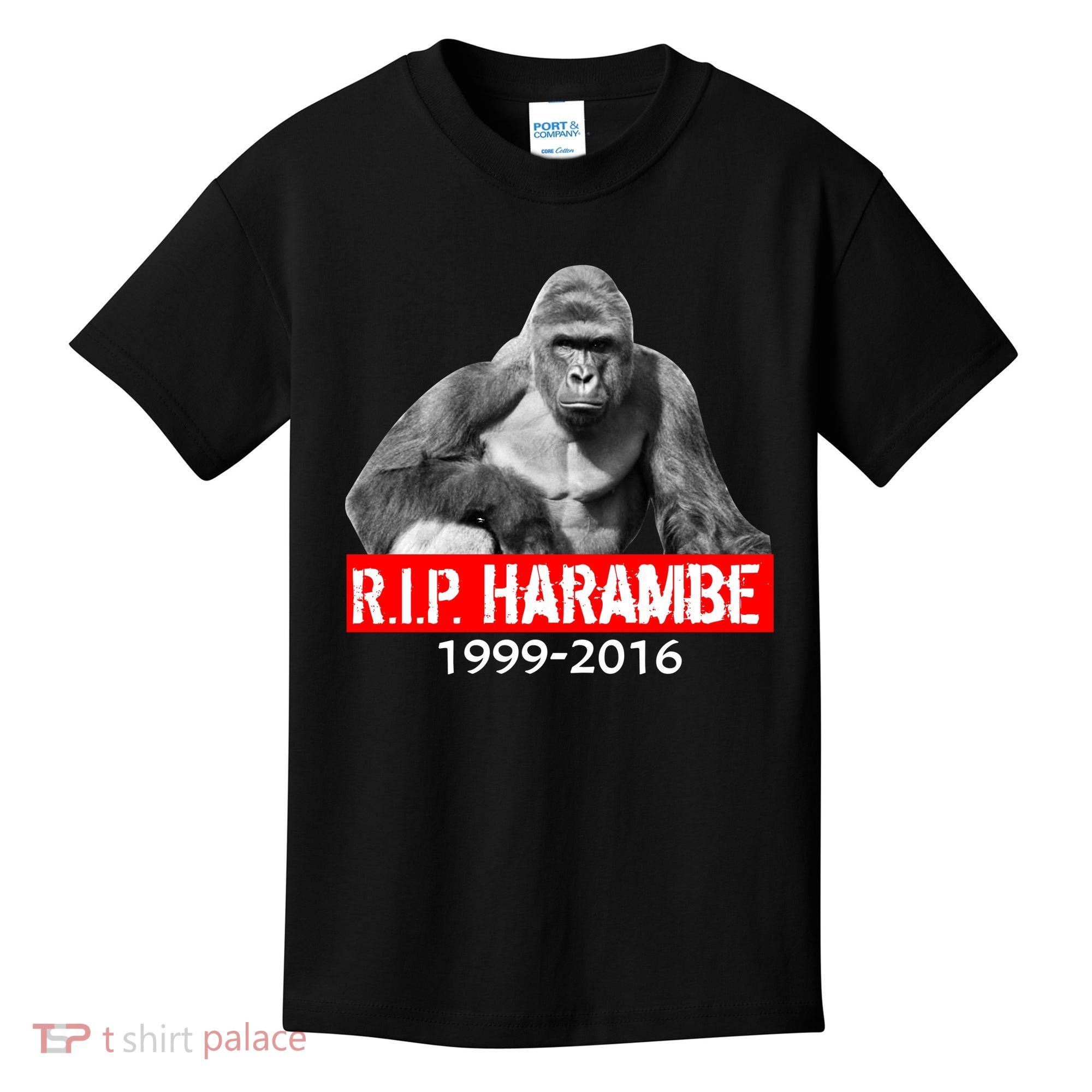 RIP Harambe Gorilla Cincinnati Zoo Kids T-Shirt