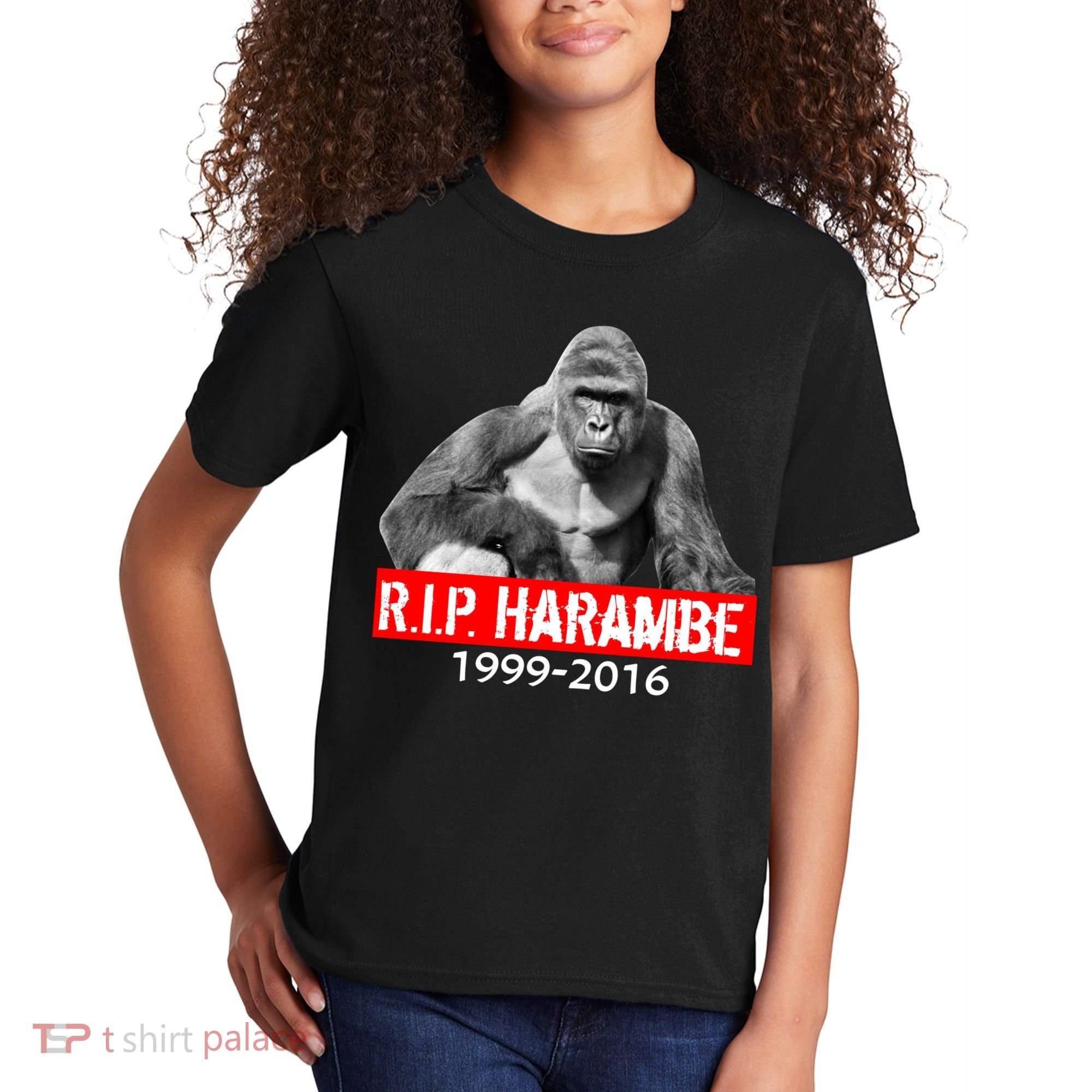 RIP Harambe Gorilla Cincinnati Zoo Kids T-Shirt