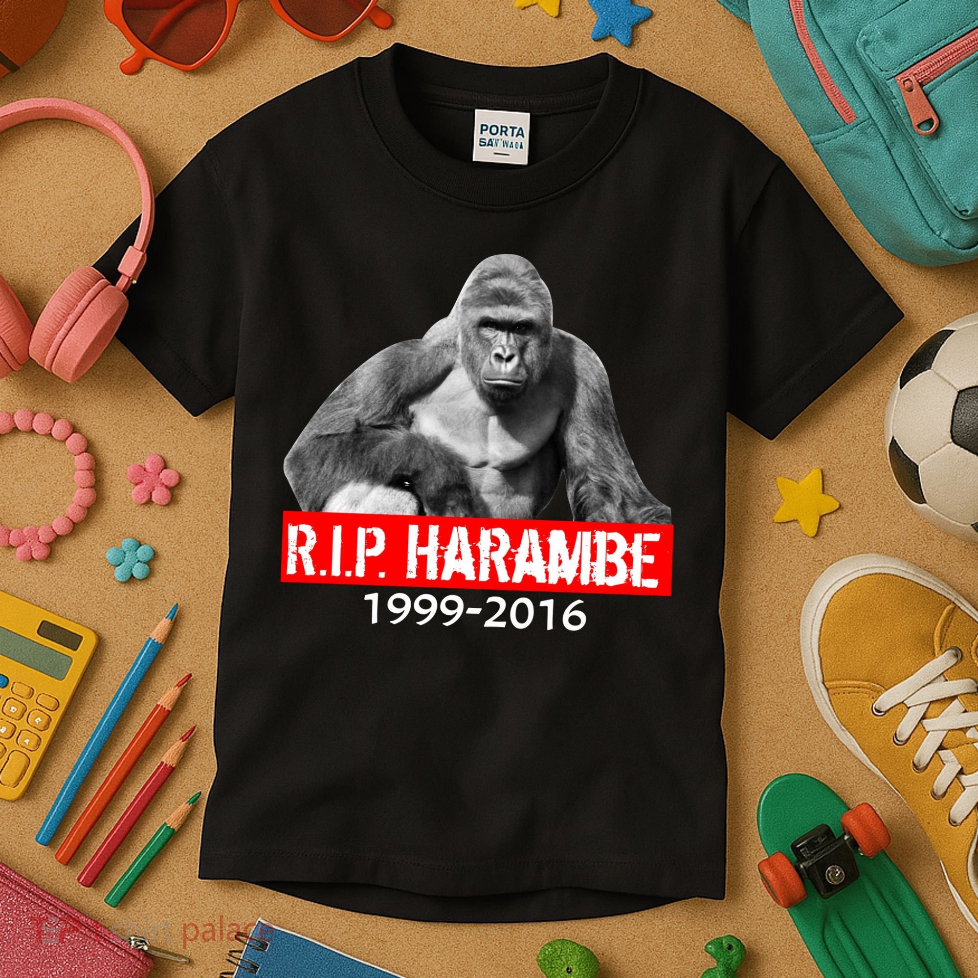 RIP Harambe Gorilla Cincinnati Zoo Kids T-Shirt
