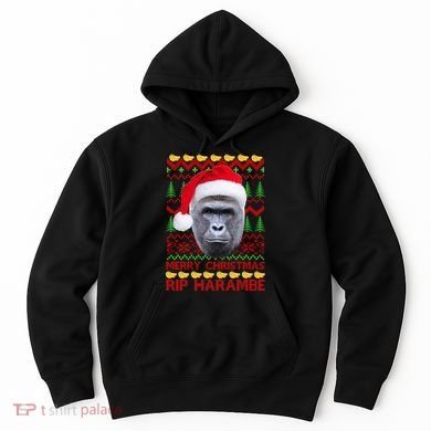 RIP Harambe Merry Ugly Christmas Sweater Hoodie
