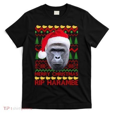 RIP Harambe Merry Ugly Christmas Sweater T-Shirt