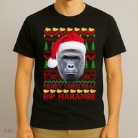 RIP Harambe Merry Ugly Christmas Sweater T-Shirt thumb 3