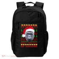 RIP Harambe Merry Ugly Christmas Sweater Backpack thumb 0