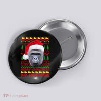 RIP Harambe Merry Ugly Christmas Sweater Button thumb 0