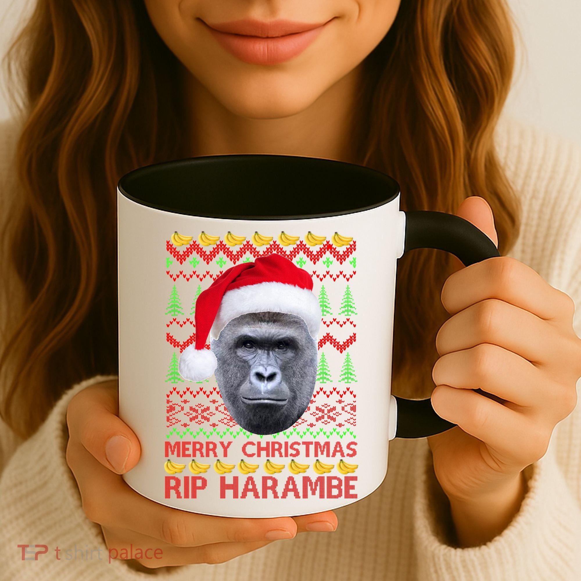 RIP Harambe Merry Ugly Christmas Sweater Coffee Mug