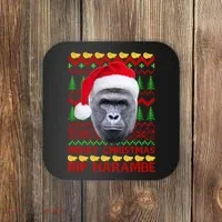 RIP Harambe Merry Ugly Christmas Sweater Coaster thumb 0