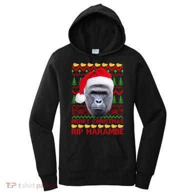 RIP Harambe Merry Ugly Christmas Sweater Women's Hoodie