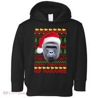 RIP Harambe Merry Ugly Christmas Sweater Toddler Hoodie thumb 0
