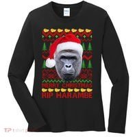 RIP Harambe Merry Ugly Christmas Sweater Women's Long Sleeve Shirt thumb 0