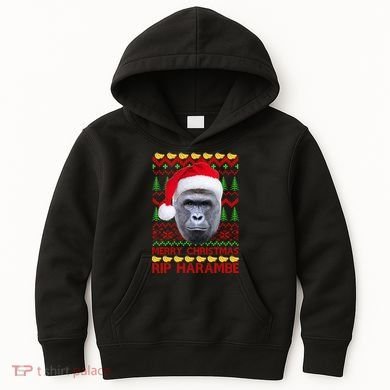 RIP Harambe Merry Ugly Christmas Sweater Kids Hoodie