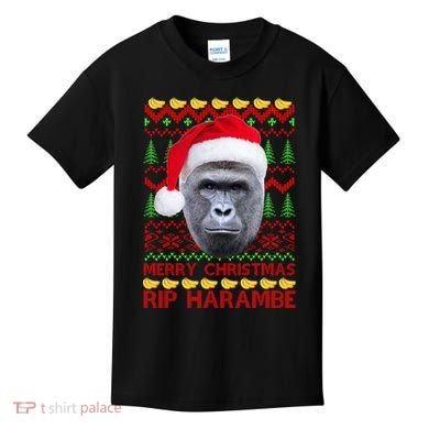 RIP Harambe Merry Ugly Christmas Sweater Kids T-Shirt