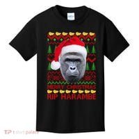 RIP Harambe Merry Ugly Christmas Sweater Kids T-Shirt thumb 0