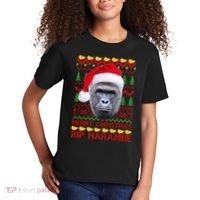 RIP Harambe Merry Ugly Christmas Sweater Kids T-Shirt thumb 2