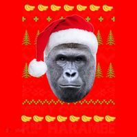 RIP Harambe Merry Ugly Christmas Sweater Santa Hat thumb 1