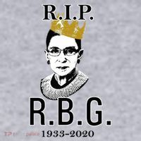 RIP Notorious RBG Ruth Bader Ginsburg 1933-2020 Women's Racerback Cropped Tank thumb 2