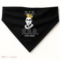 RIP Notorious RBG Ruth Bader Ginsburg 1933-2020 USA-Made Doggie Bandana thumb 0