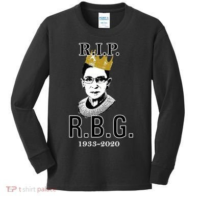 RIP Notorious RBG Ruth Bader Ginsburg 1933-2020 Kids Long Sleeve Shirt