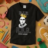 RIP Notorious RBG Ruth Bader Ginsburg 1933-2020 Kids T-Shirt thumb 3