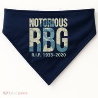 RIP Notorious RBG Ruth Ginsburg 1933-2020 USA-Made Doggie Bandana thumb 0