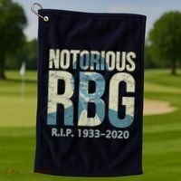 RIP Notorious RBG Ruth Ginsburg 1933-2020 Golf Towel thumb 1
