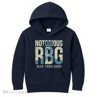 RIP Notorious RBG Ruth Ginsburg 1933-2020 Kids Hoodie thumb 0