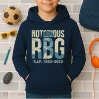 RIP Notorious RBG Ruth Ginsburg 1933-2020 Kids Hoodie thumb 2