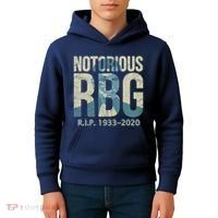 RIP Notorious RBG Ruth Ginsburg 1933-2020 Kids Hoodie thumb 4