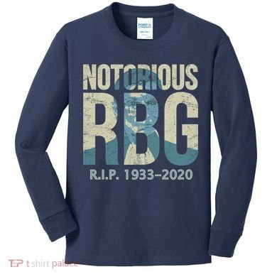 RIP Notorious RBG Ruth Ginsburg 1933-2020 Kids Long Sleeve Shirt