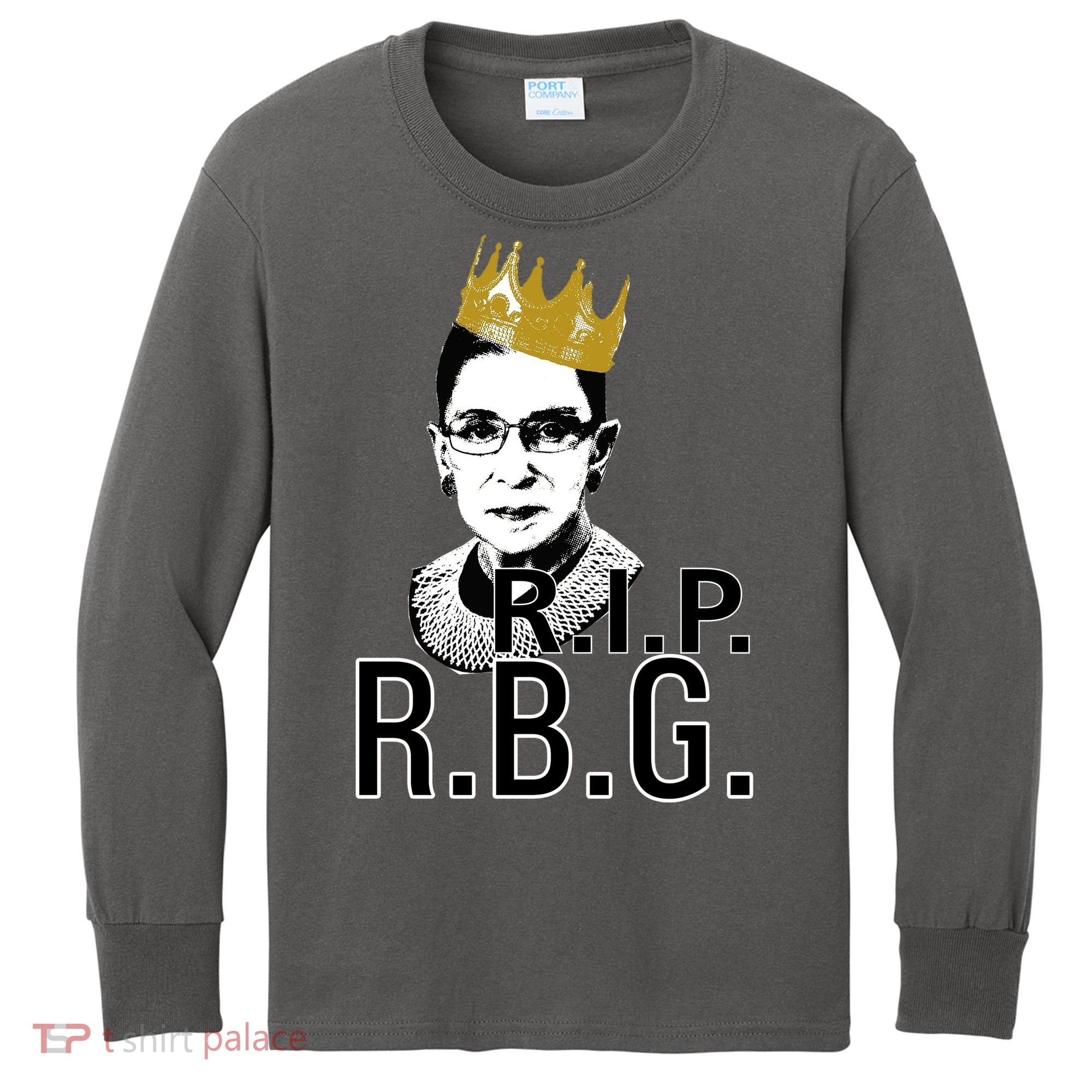 RIP RBG Ruth Bader Ginsburg Kids Long Sleeve Shirt