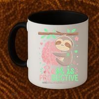 Rest Is Productive Funny Sloth Mental Health Awareness Gift Coffee Mug thumb 2