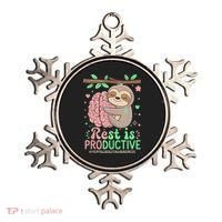 Rest Is Productive Funny Sloth Mental Health Awareness Gift Ornament thumb 0