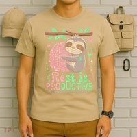 Rest Is Productive Funny Sloth Mental Health Awareness Gift T-Shirt thumb 6