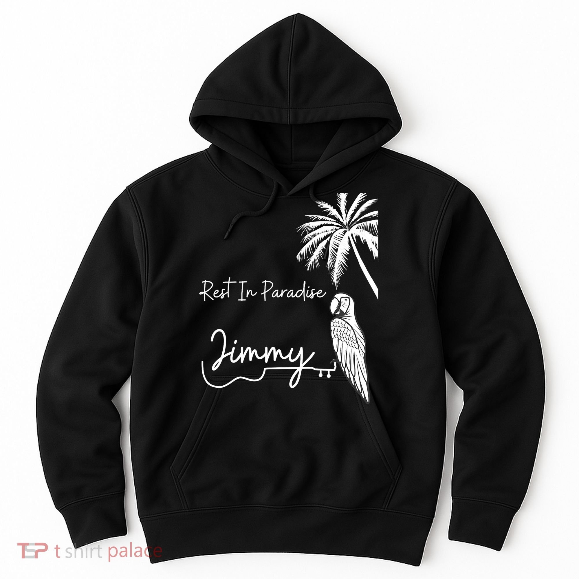 Rest In Paradise Jimmy. Parrot Heads Guitar Music Lovers Hoodie