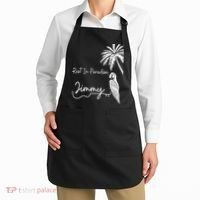 Rest In Paradise Jimmy. Parrot Heads Guitar Music Lovers Apron thumb 2