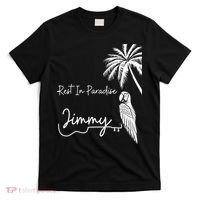 Rest In Paradise Jimmy. Parrot Heads Guitar Music Lovers T-Shirt thumb 0