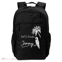 Rest In Paradise Jimmy. Parrot Heads Guitar Music Lovers Backpack thumb 0