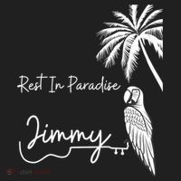 Rest In Paradise Jimmy. Parrot Heads Guitar Music Lovers Tumbler thumb 3