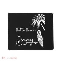 Rest In Paradise Jimmy. Parrot Heads Guitar Music Lovers Mousepad thumb 0