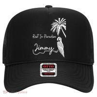 Rest In Paradise Jimmy. Parrot Heads Guitar Music Lovers Hat thumb 0
