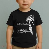 Rest In Paradise Jimmy. Parrot Heads Guitar Music Lovers Toddler T-Shirt thumb 2