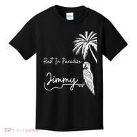 Rest In Paradise Jimmy. Parrot Heads Guitar Music Lovers Kids T-Shirt thumb 0