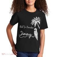 Rest In Paradise Jimmy. Parrot Heads Guitar Music Lovers Kids T-Shirt thumb 2